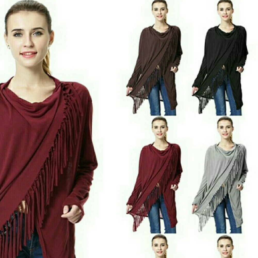 Asymmetrical Tassel Top